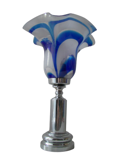 Vintage blue glass lamp Mazzega