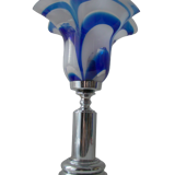Lampe vintage verre bleue Mazzega