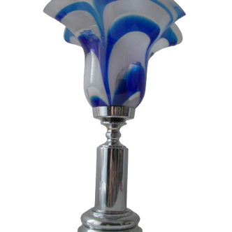 Vintage blue glass lamp Mazzega