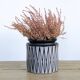 West German ceramic cache-pot — geometric sgraffito, Cologne, 1960s