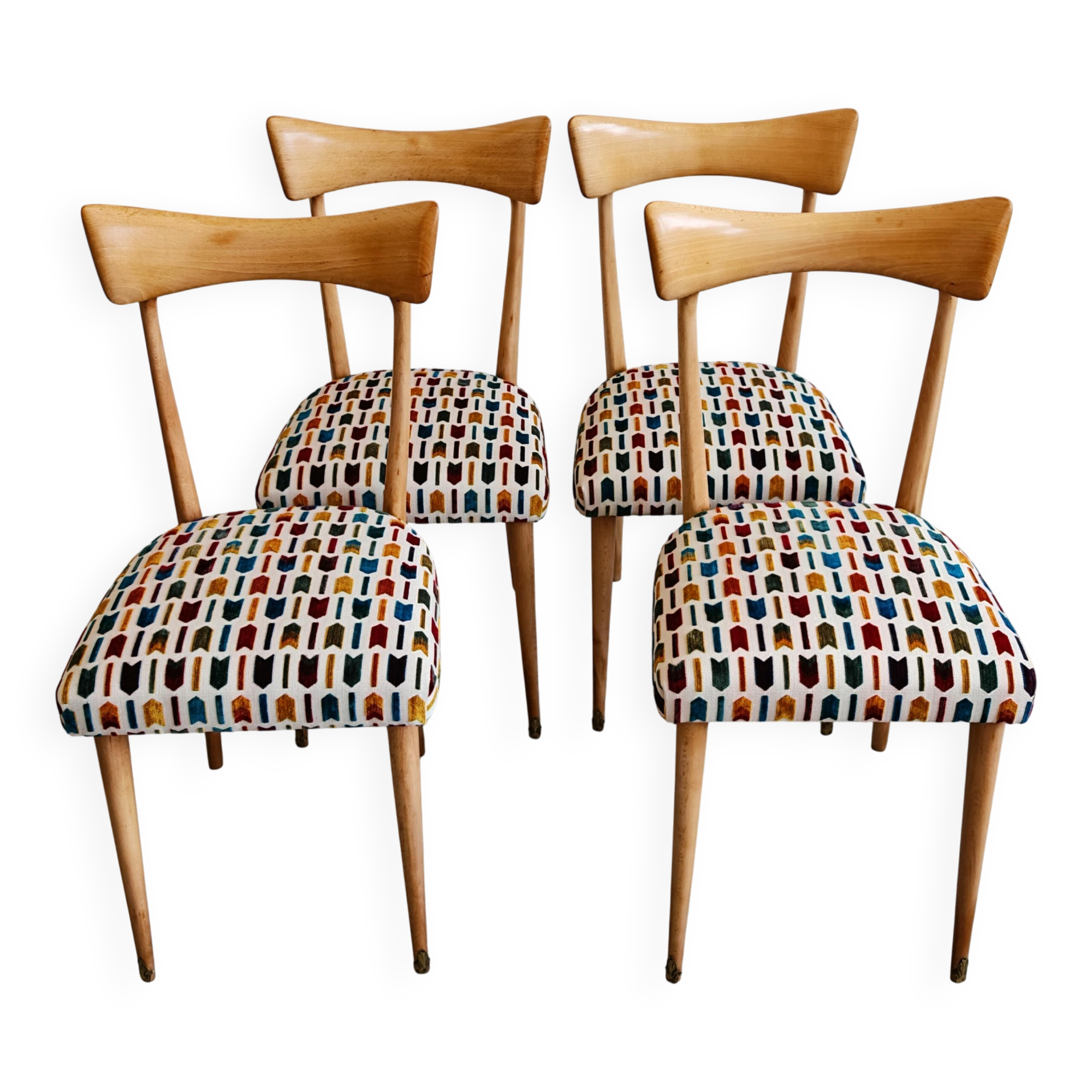 Set of 4 Mid-Century Modern Bowtie dining chairs by Ico Parisi