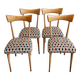 Set of 4 Mid-Century Modern Bowtie dining chairs by Ico Parisi