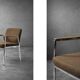 Mid-century modern brown German conference chair, made by Drabert, 1970.