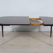 Mid-Century Round Rosewood Dining Table by Henry Rosengren Hansen for Brande Mobel Industry, 1960s