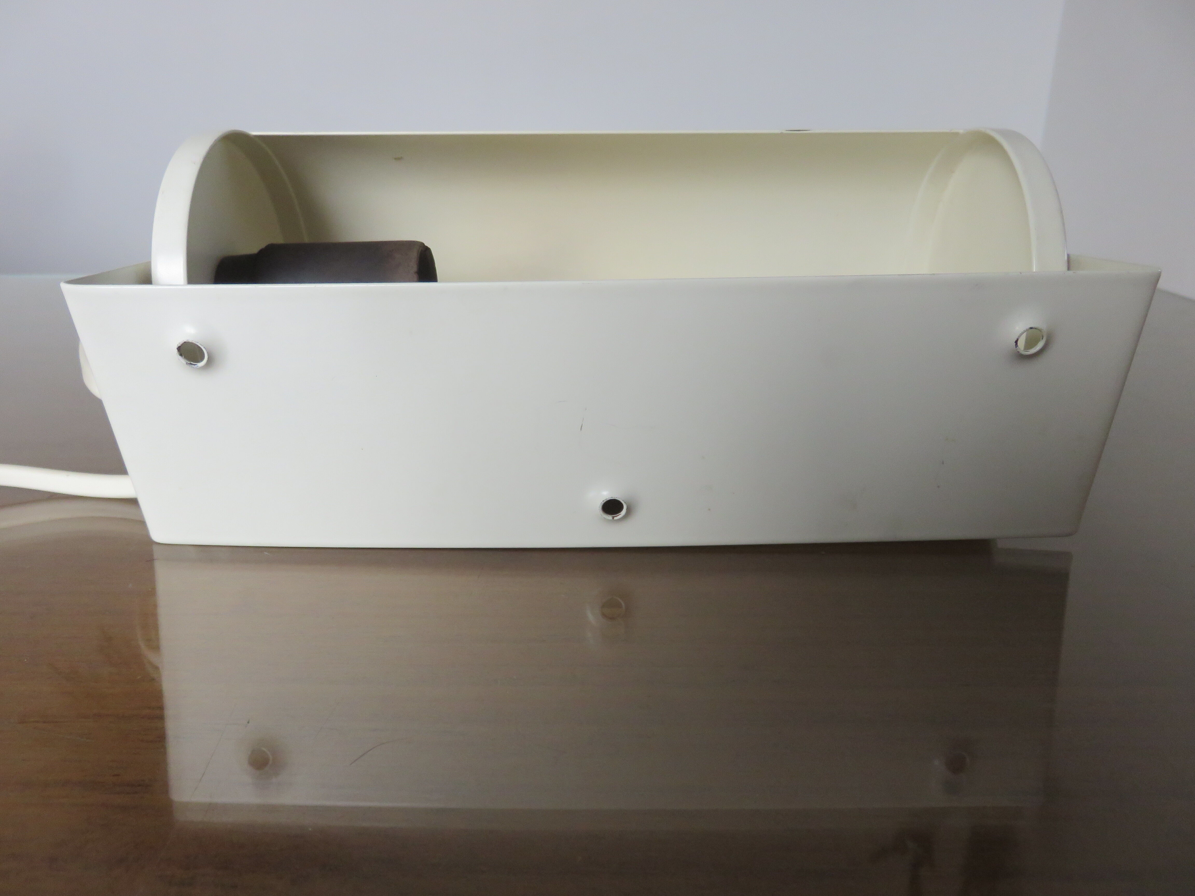 Wall lamp roll Ikea model V413 in white lacquered metal 1980