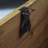 Very large painted folk art rustic farmhouse bridal chest / dresser