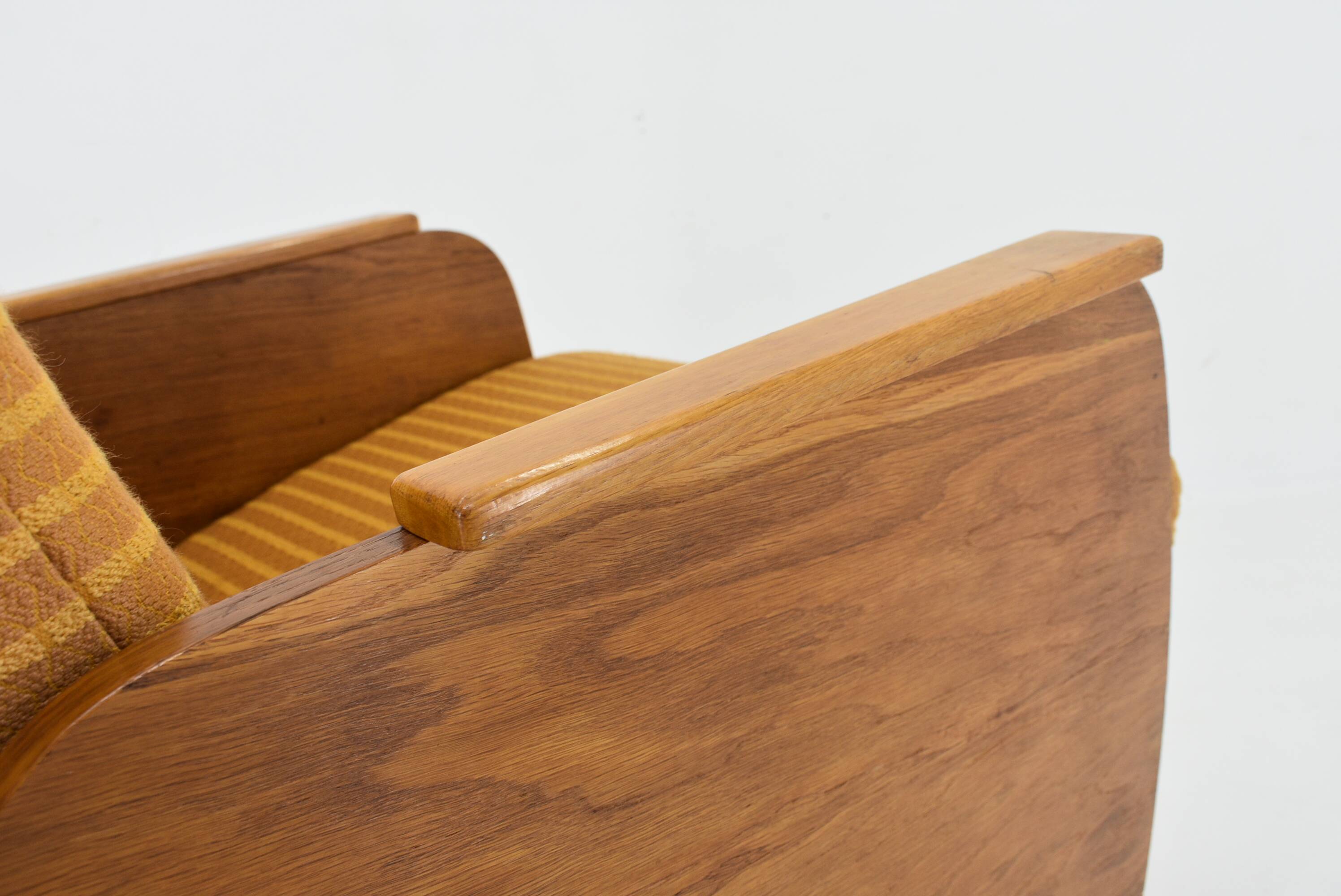 1960s Armchair Convertible to Daybed, Czechoslovakia