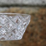 Chiseled Glass Box with Lid - Sugar Bowl