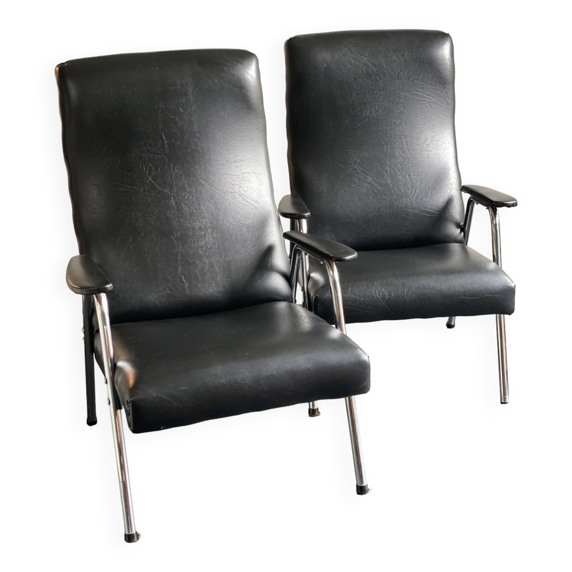 Pair of Bauhaus Style Arm Chairs