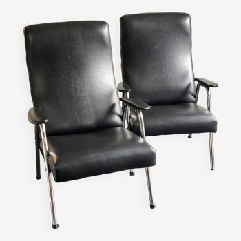 Pair of Bauhaus Style Arm Chairs