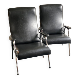 Pair of Bauhaus Style Arm Chairs