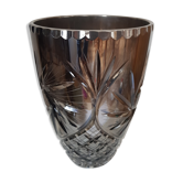 Silver degraded crystal vase