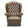 Original English Chesterfield Wingback Chair - Vintage Cognac Leather