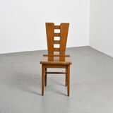 Ensemble de six chaises en chêne par Henry Jacques Le Même, France vers 1940