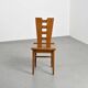 Set of six oak chairs by Henry Jacques Le Même, France circa 1940