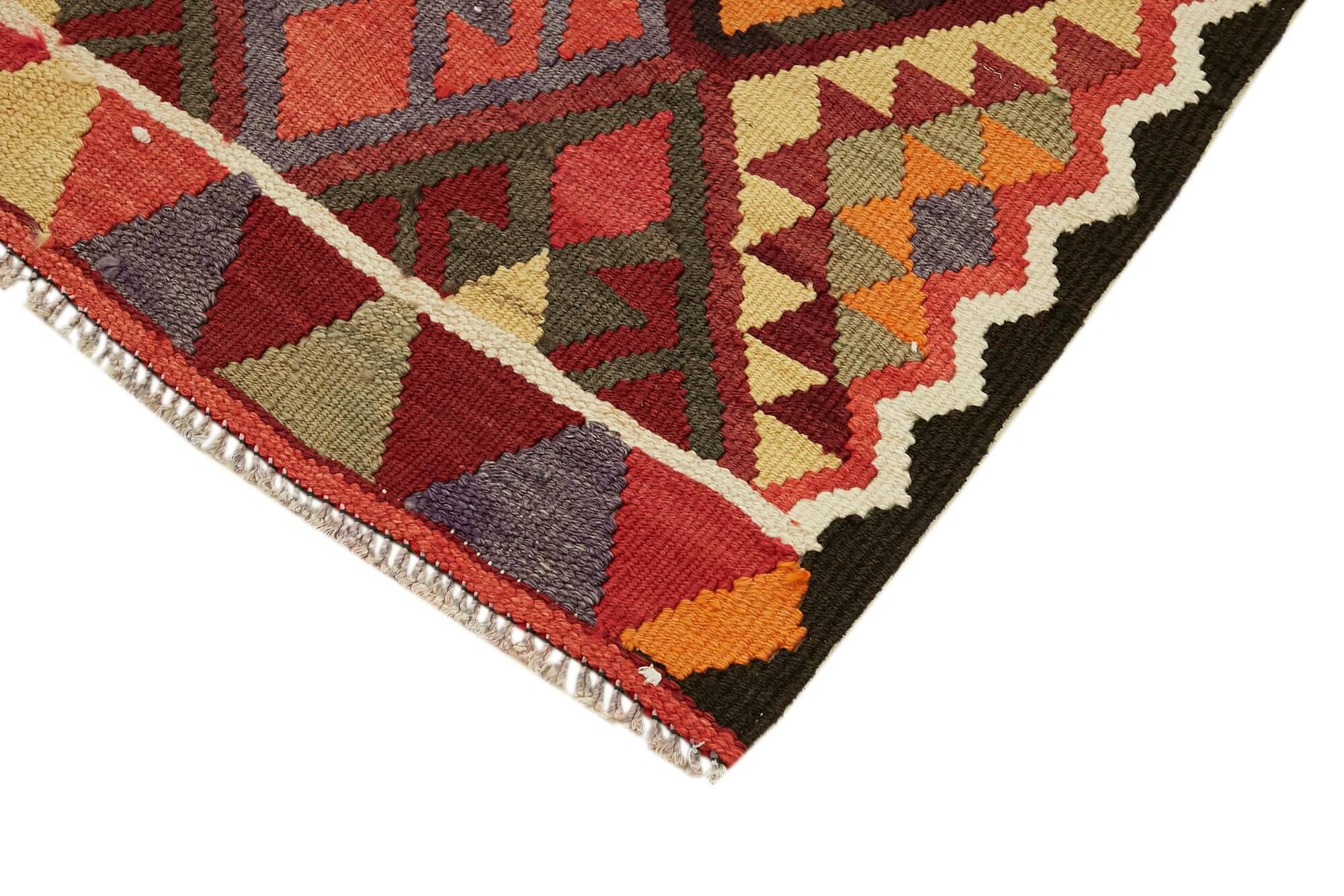 Turkish Handwoven Vintage Herki Kilim 80 cm x 400 cm