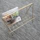 Vintage gold-tone metal magazine rack