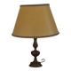 Spanish Vintage Brass Table Lamp With Beige Braided Plastic Shade 5555