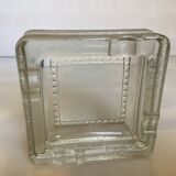 Thick glass ashtray