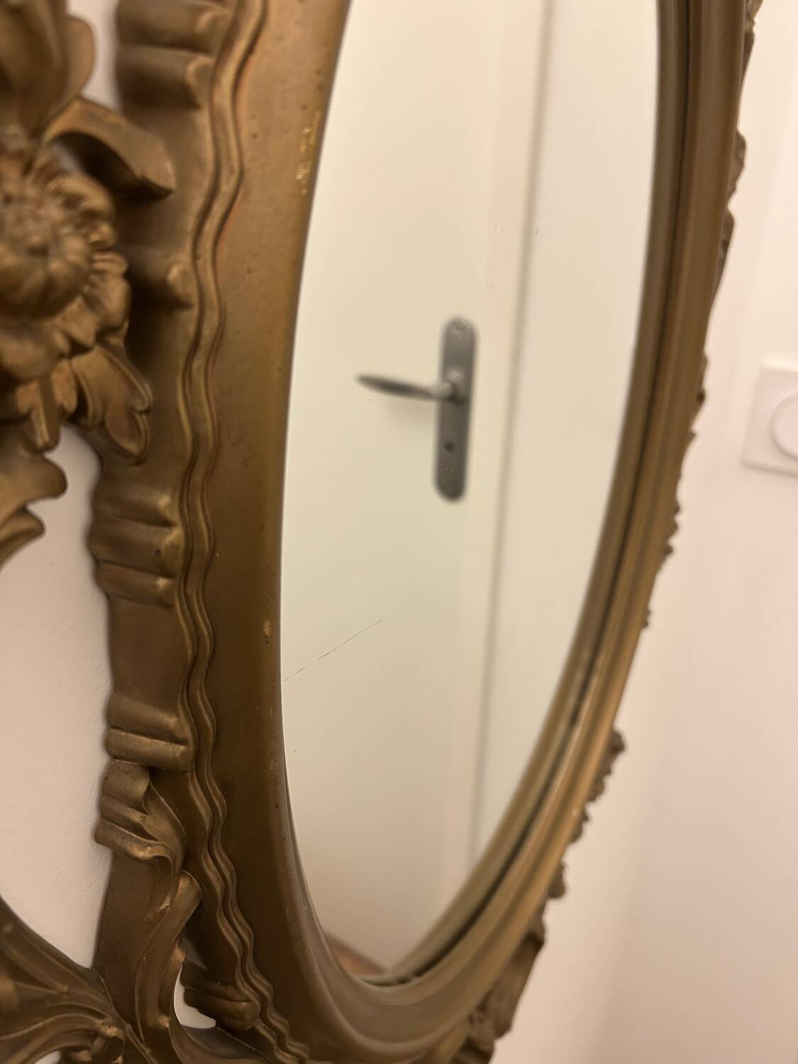 Louis XV rococo style gilded mirror – vintage (1950s-70s) – 8
