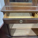 English walnut two-body library from the early 20th century.