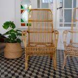 Rattan armchair