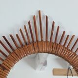 Rattan mirror from the 50s