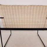 Chauffeuses en rotin de Gregorio Vicente Cortes et Luis Onsurbe pour Metz and Co, design néerlandais 1961