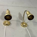 Brass flexible wall lamps, set of 2, 1960’s