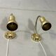 Brass flexible wall lamps, set of 2, 1960’s