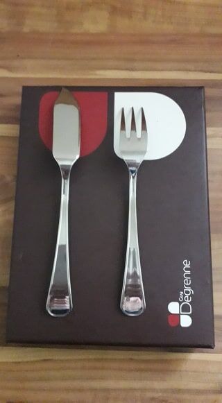 Guy Degrenne 12-covered stainless steel fish cutlery set