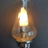 Pair of vintage chrome wall sconces