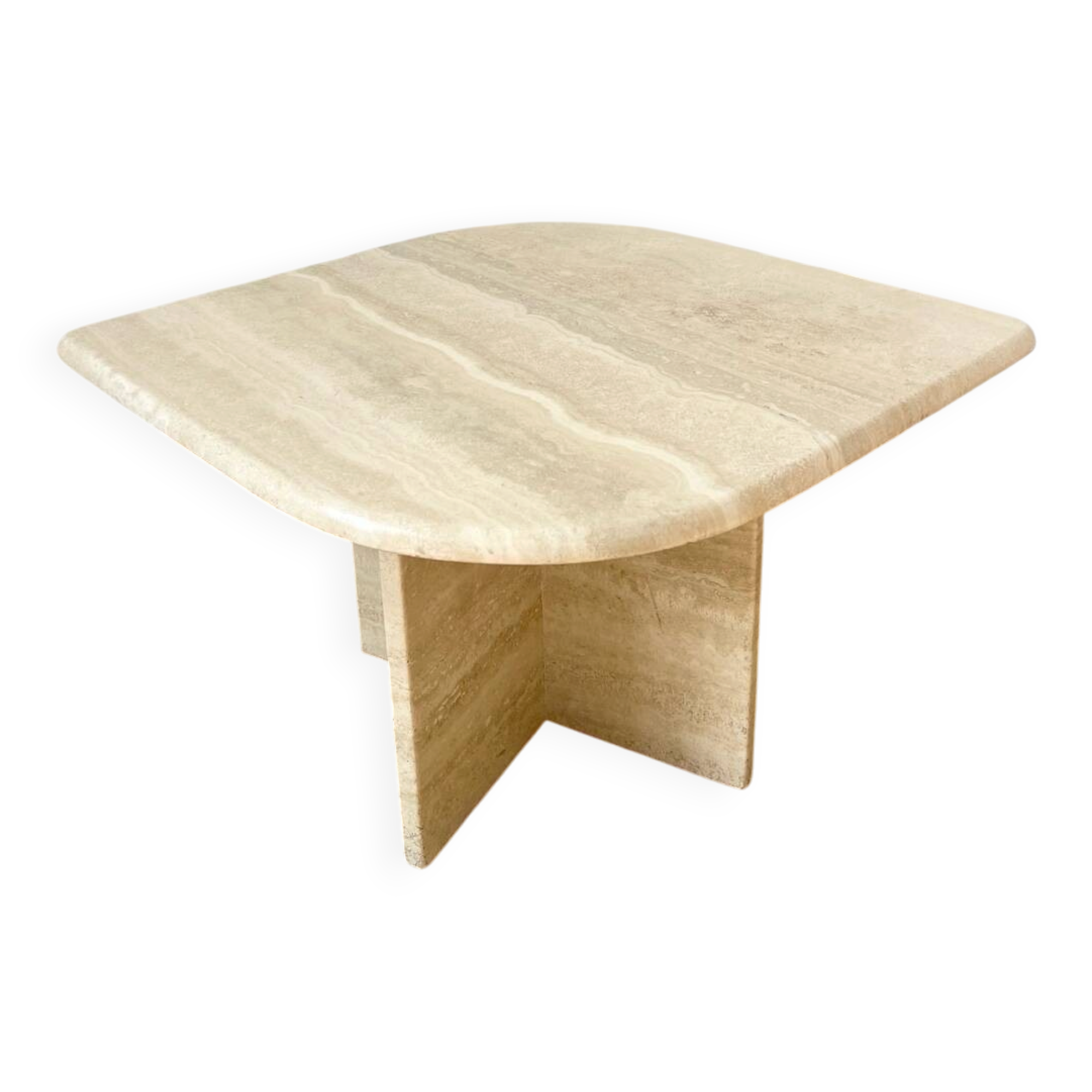 Travertine coffee table