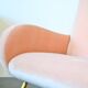 Two-seater sofa from the 1950s in pink, Pierre Frey.