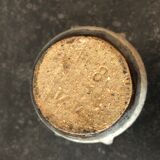 Set of 4 enamelled sandstone pots