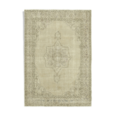 handwoven vintage anatolian beige carpet 194 cm x 278 cm