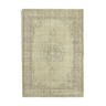 tapis beige anatolien vintage tissé à la main 194 cm x 278 cm