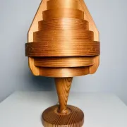 Model B-119/1 Pine Veneer Conical Table Lamp By Hans-Agne Jakobsson For Ab Markaryd, Sweden 1960S