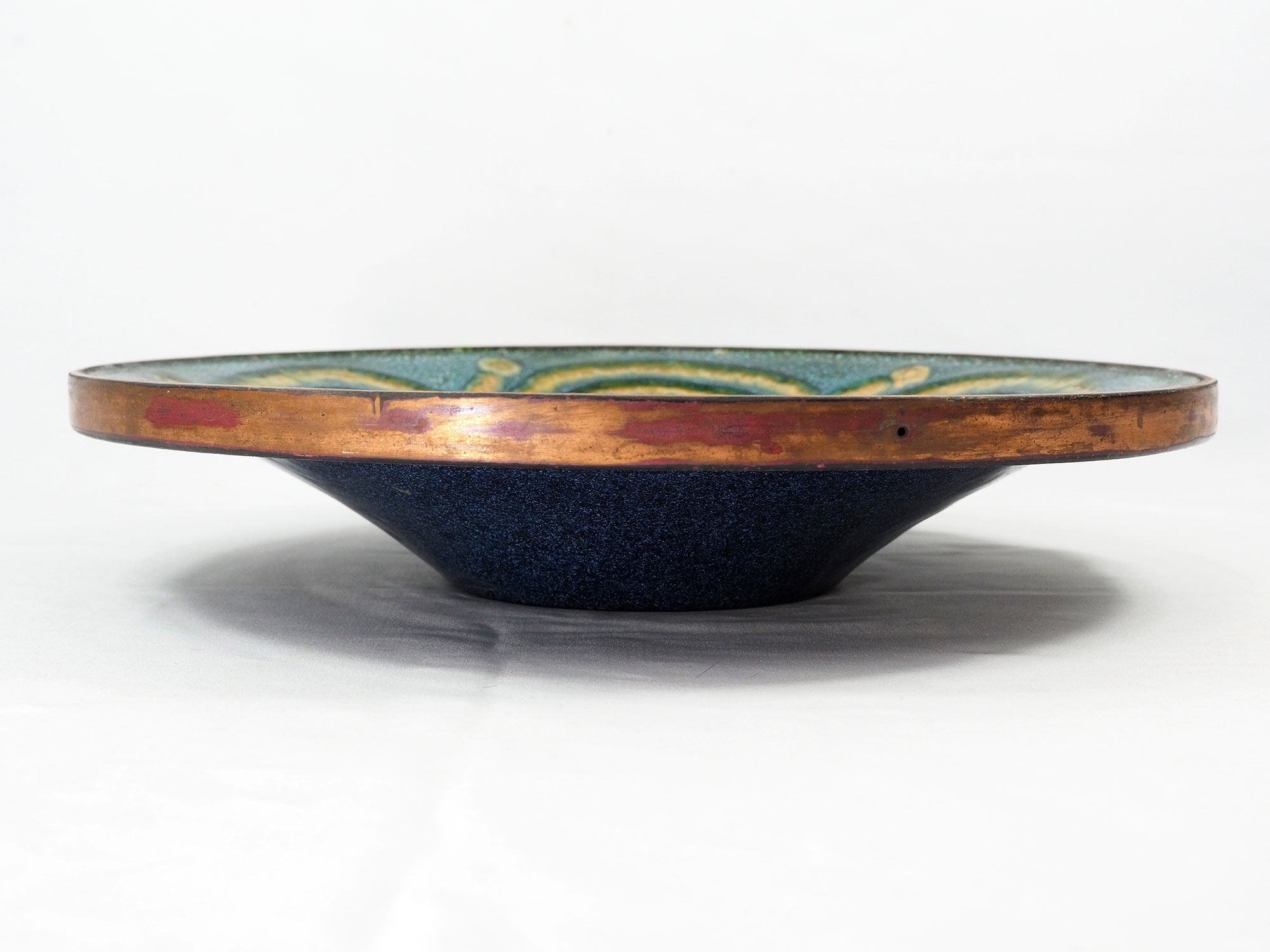 Centerpiece - email of limoges-geometric pattern mid century