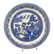 Large blue and white English plate – Chinoiserie decoration – Churchill Home