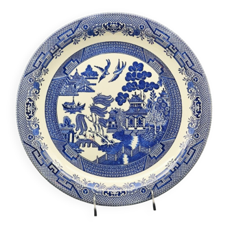 Large blue and white English plate – Chinoiserie decoration – Churchill Home
