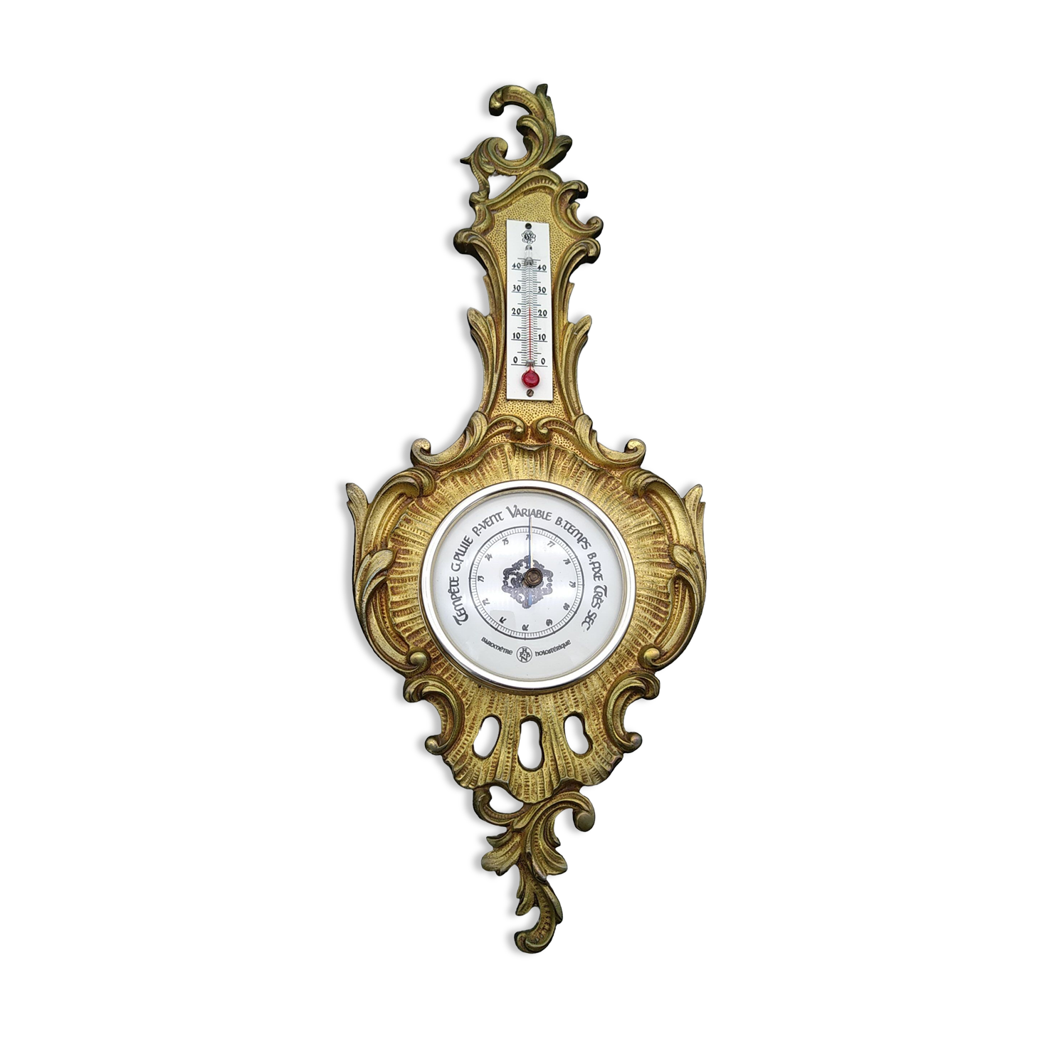 Barometer in gilded bronze, Louis XV style
