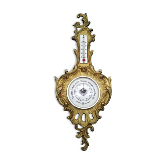 Baromètre en bronze doré, style Louis XV