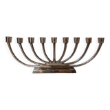 Menorah chrome metal candlestick from the 70s