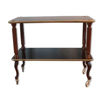 Side table varnished 2 levels 1960