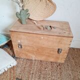 Trunk old wooden trunk with compartmentalized lockers