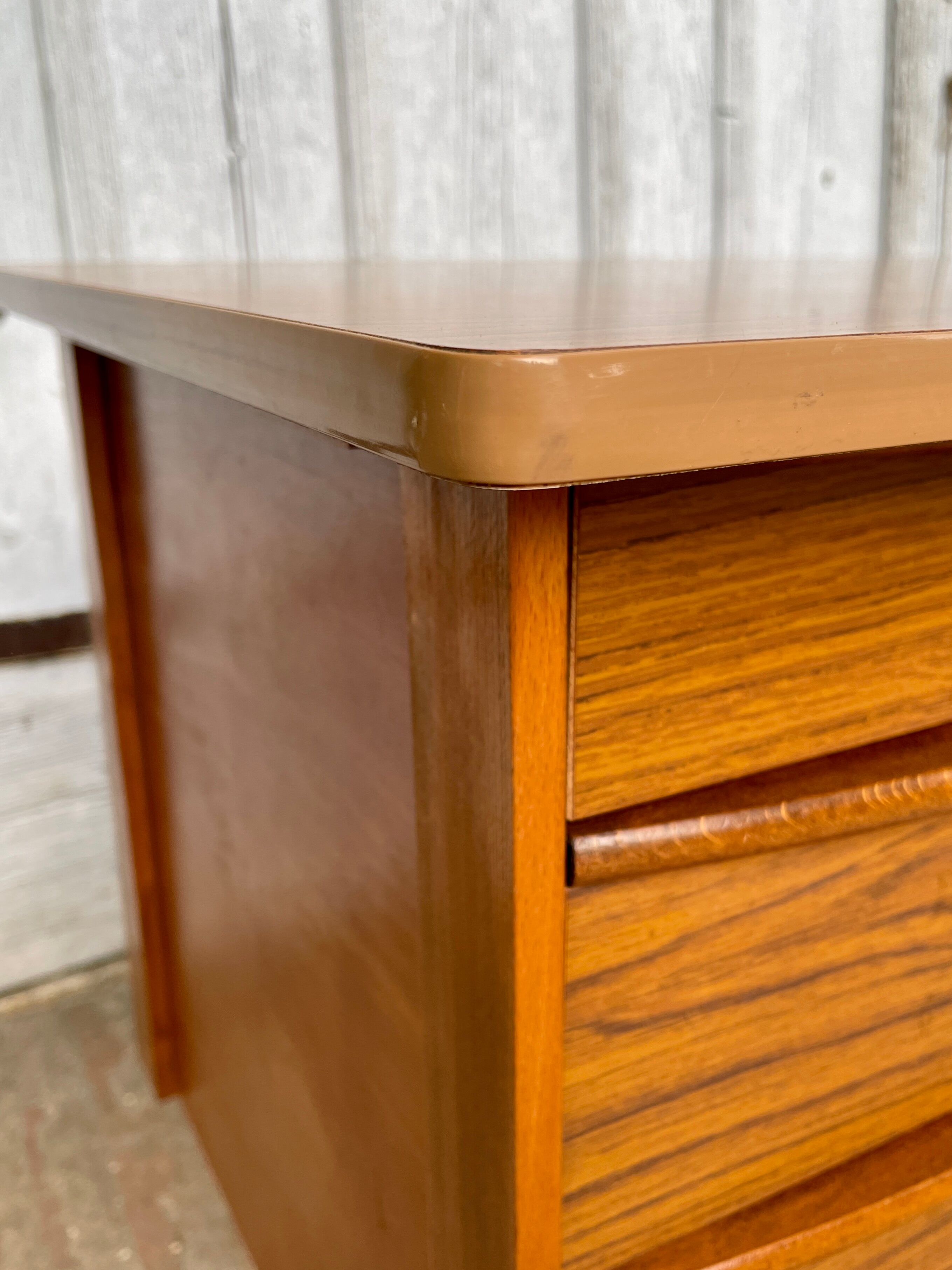 1960 modernist desk with 8 drawers
