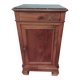 Antique Louis Philippe style bedside table in wood and marble