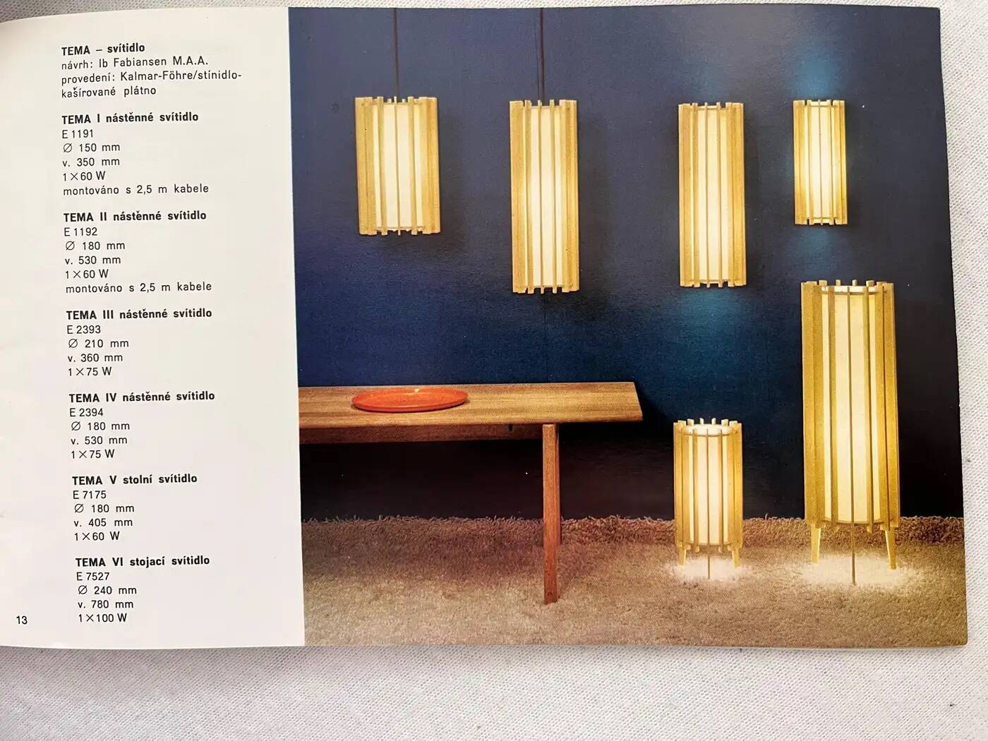 Ib Fabiansen wooden Space Age floor lamp by Fog and Mørup, Denmark, 1960s