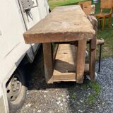 Old oak carpenter's workbench